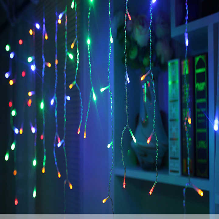 LED stjärnhimmel istapp ljusslinga – Dekorativa ljusgardiner för jul och trädgård