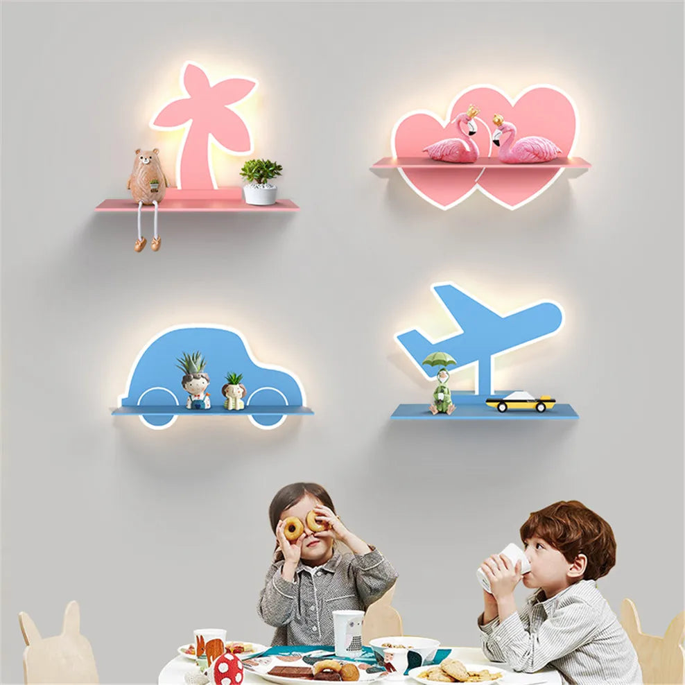 Kinderplane Vägglampa - Tecknat LED Belysning