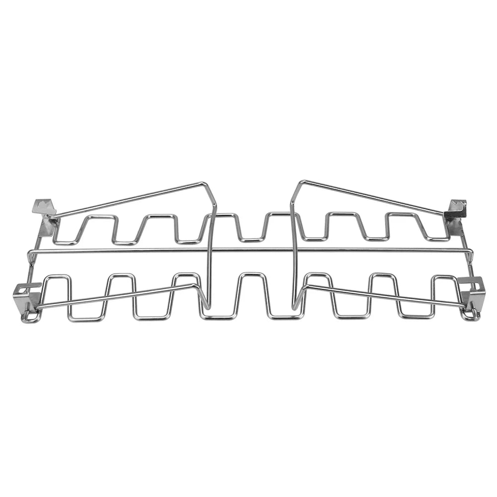 Carvallo BBQ-Montering | Rostfritt stål kycklingbenställ inkl. Grilltermometer | Non-stick & Utomhusvänlig