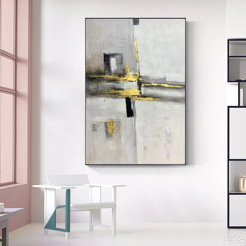 Golden Haze - Handgjord canvas oljemålning