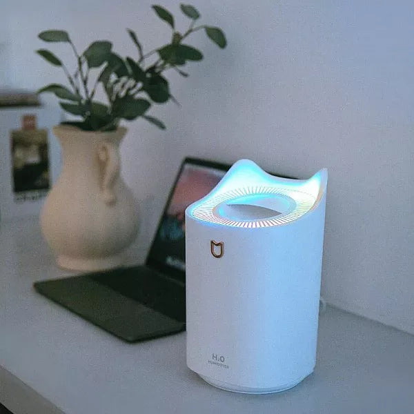Luftfuktare Vit LED Dimma Diffusor