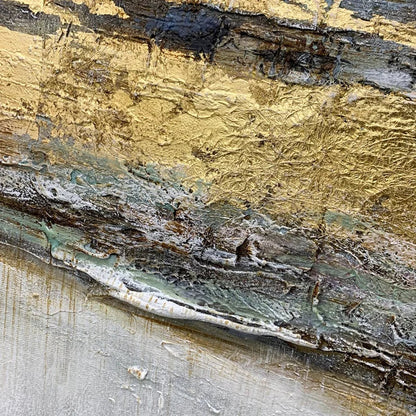 Gyllene Landskap - Handmålade Olja Lärft