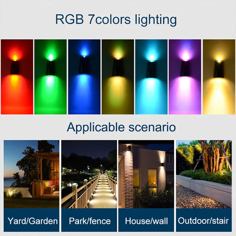 Carvallo Trädgårdslampor LUMINARA ColorGlow | 8-pack | RGB färgväxling | IP65 vattentät | Carvallo utomhusbelysning för staket, trappa & väg