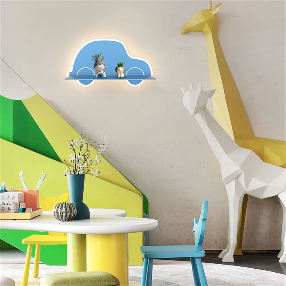 Kinderplane Vägglampa - Tecknat LED Belysning