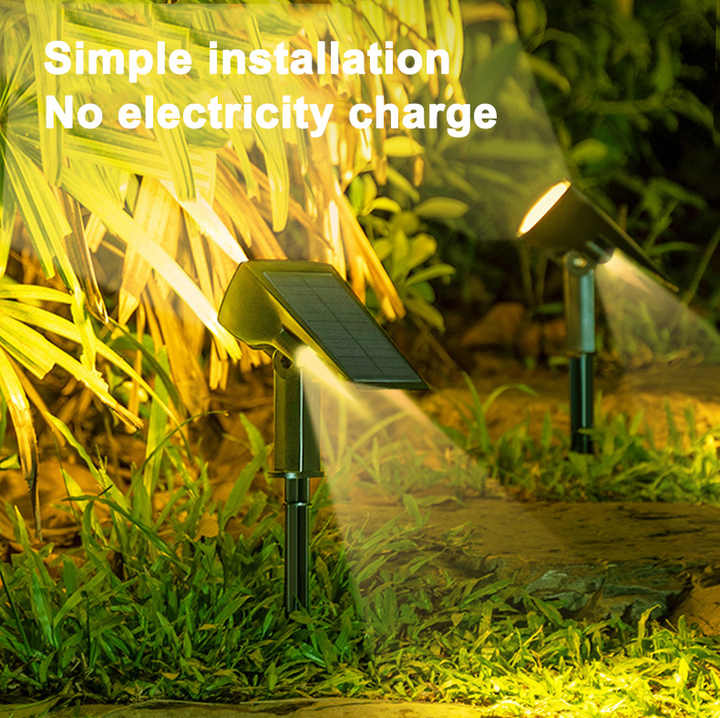 Solar LED Strålkastare – Utomhusbelysning med solpanel för trädgård och vägar