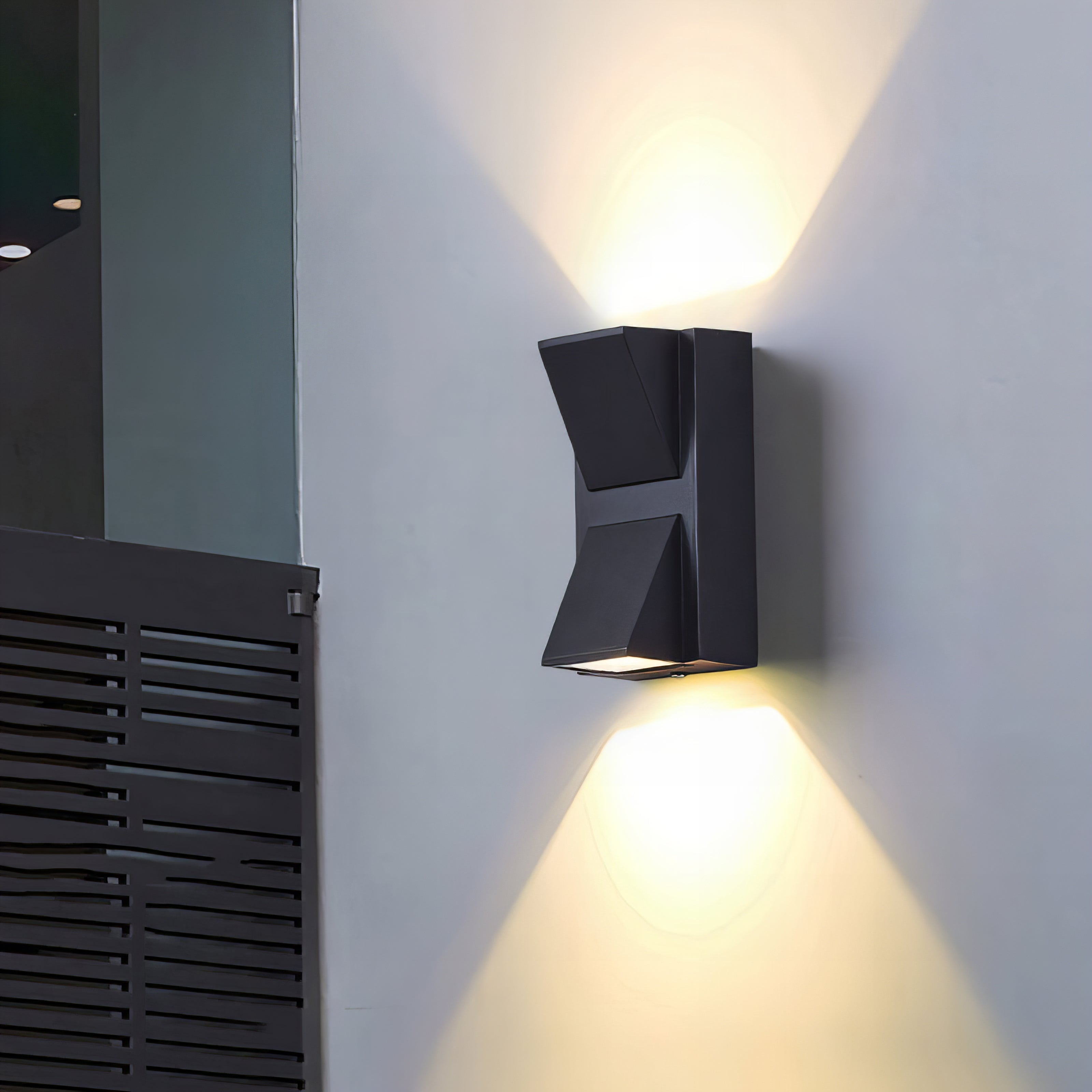 Banks - Dual Head Up/Down Svart LED Vägglampa Utomhus