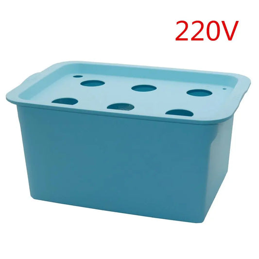 Carvallo 6-håls Inomhus Hydroponik-System | Komplett set med luftpump & nätkoppar | För snabb & ren växttillväxt – 220V