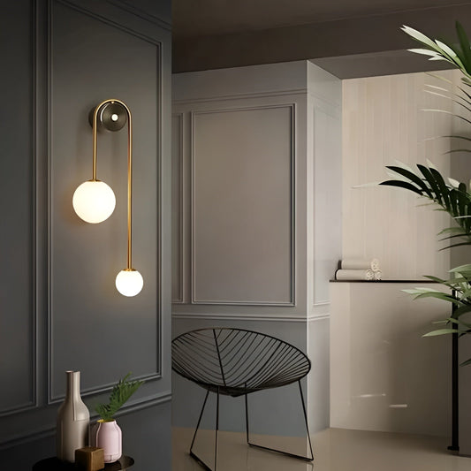 LuminSphere Light - Nordisk sängbord glasboll vägglampa