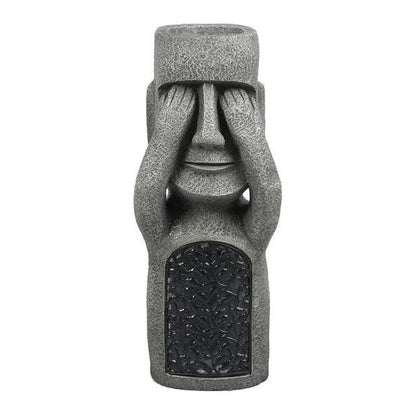 Blomkruka med ansikte och LED – Dekoration för trädgårds- och balkongbelysning