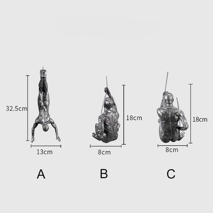 ArtiClimb Väggfigur | Klättrande skulptur i konstharp