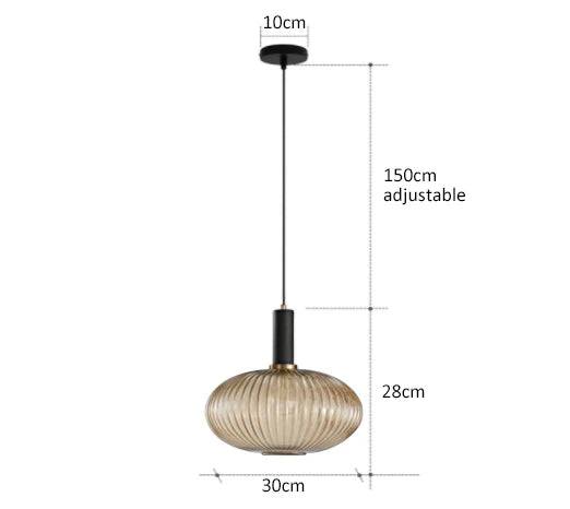 Färgglad Retro Glas Pendellampa – Kreativ LED Hängande Lampa för Vardagsrum och Sovrum
