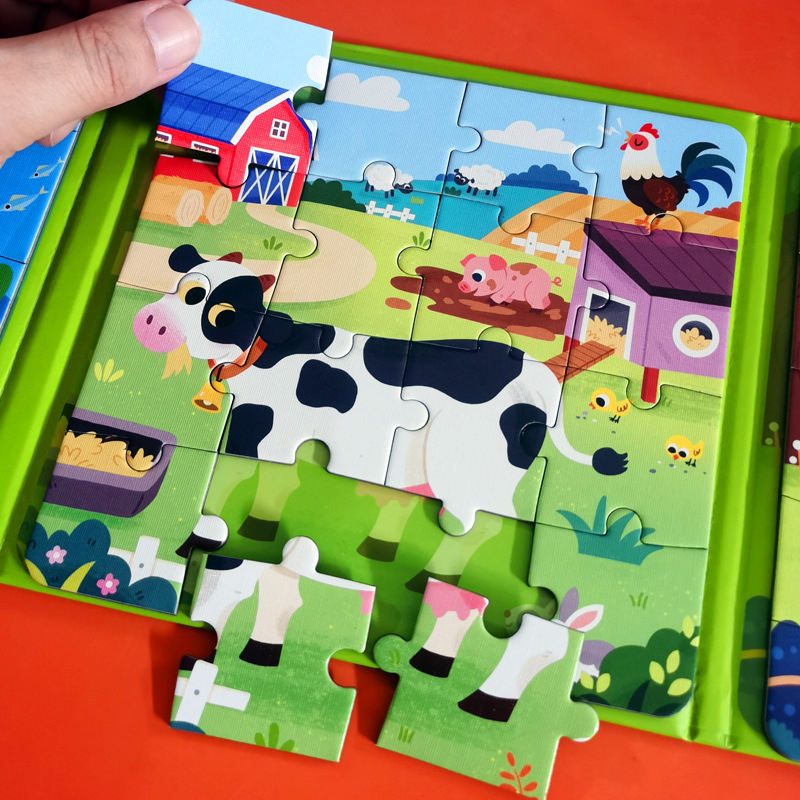 Magnetisk Montessori Pusselbok