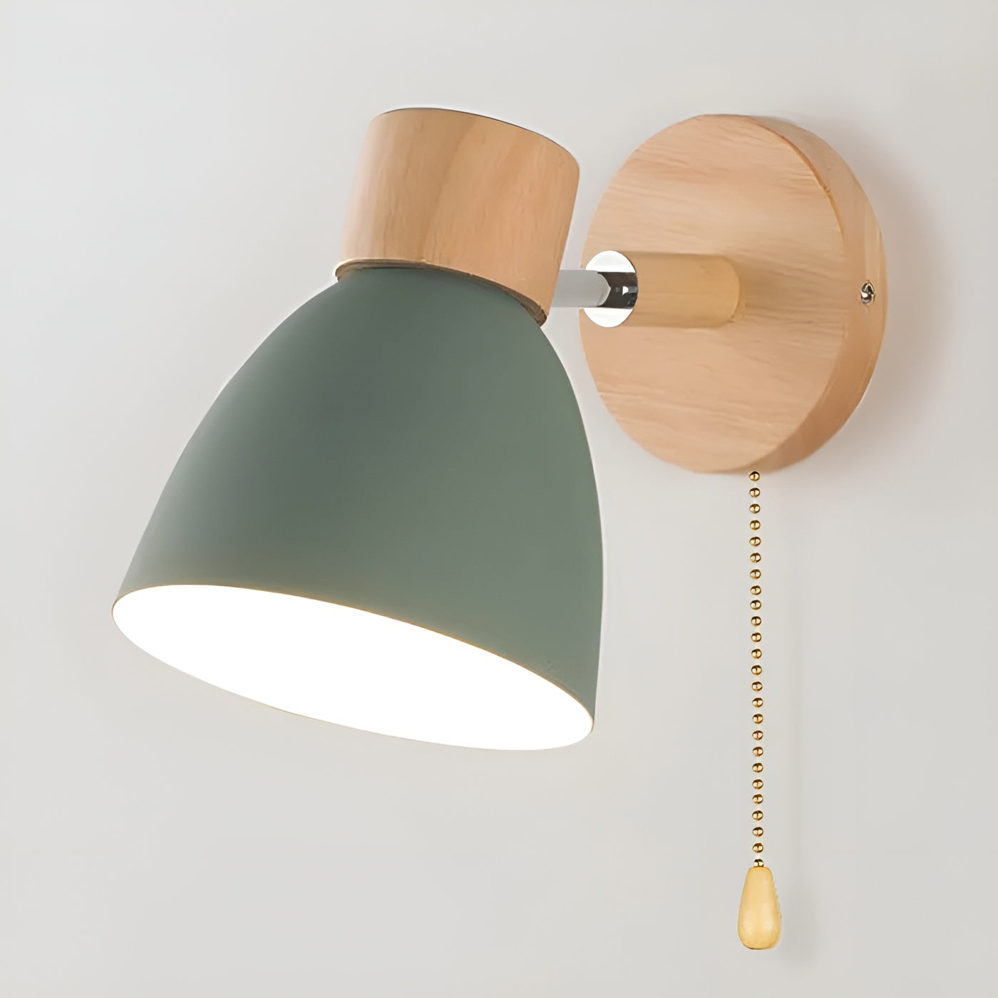 Träggolvslampa med strömbrytare – Varmt ljus i skandi-stil | För vardagsrum &amp; sovrum