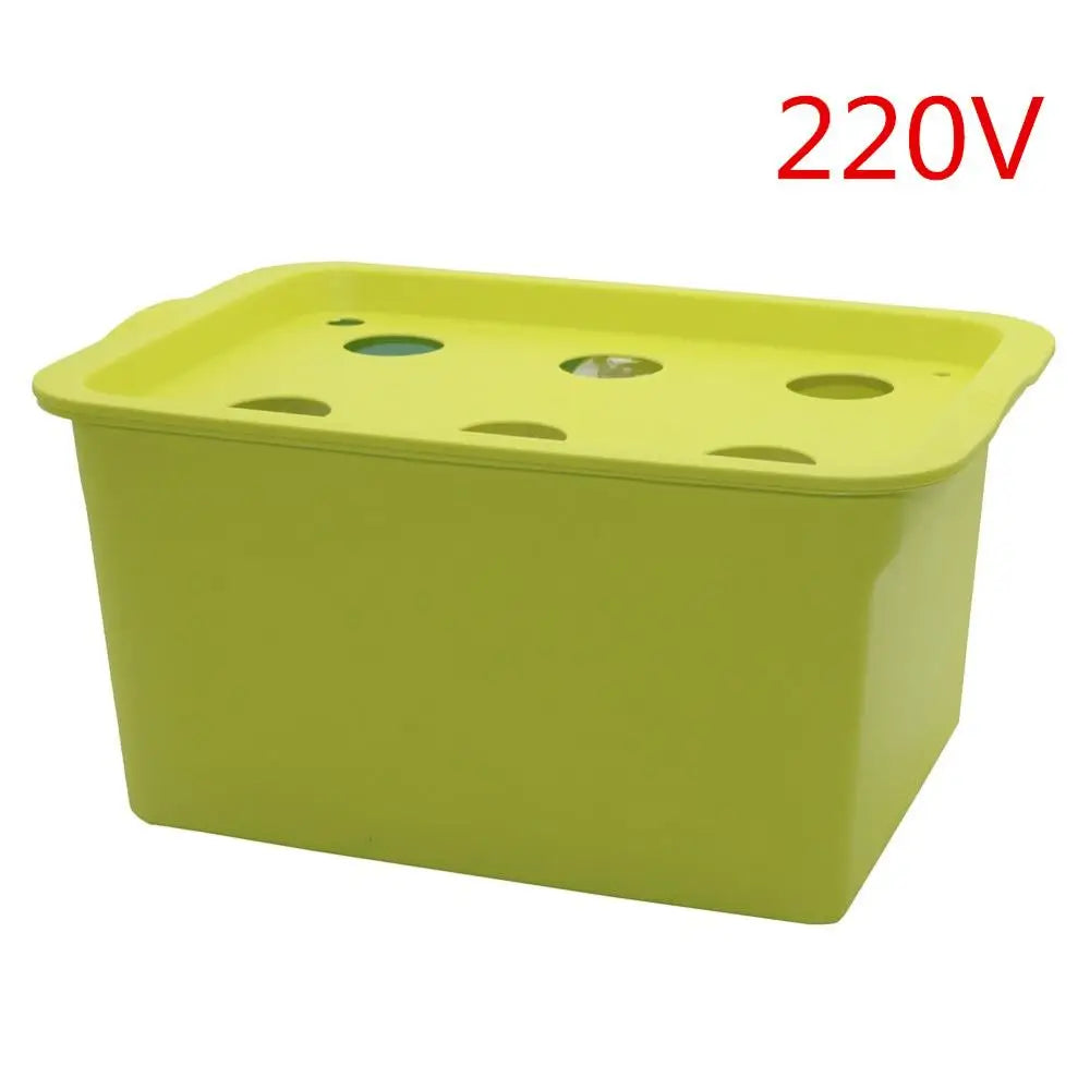 Carvallo 6-håls Inomhus Hydroponik-System | Komplett set med luftpump & nätkoppar | För snabb & ren växttillväxt – 220V