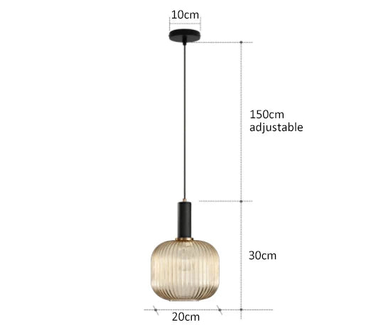Färgglad Retro Glas Pendellampa – Kreativ LED Hängande Lampa för Vardagsrum och Sovrum
