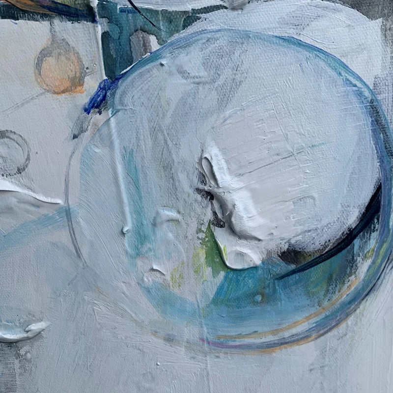 Ignite Sphere – Handgjord Canvas Olja Målning