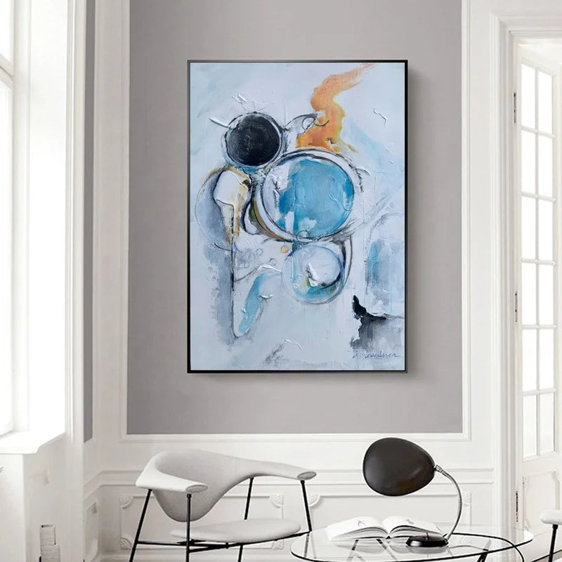 Ignite Sphere – Handgjord Canvas Olja Målning