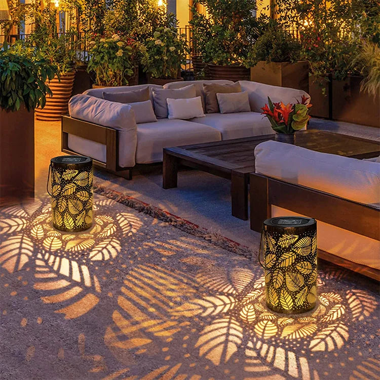 Luminous Leaf Lantern - Elegant Solenergid design