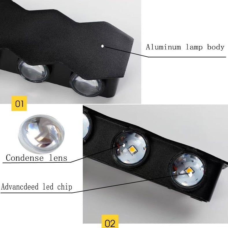Zion - Hex Formad Upp/Ned Utomhus Vägglampa Svart Vit