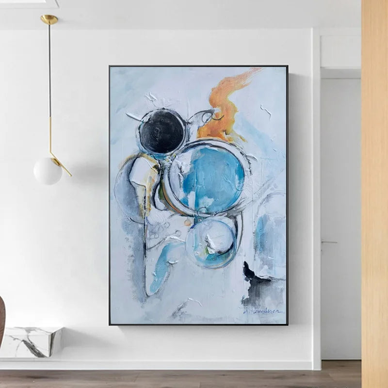 Ignite Sphere – Handgjord Canvas Olja Målning