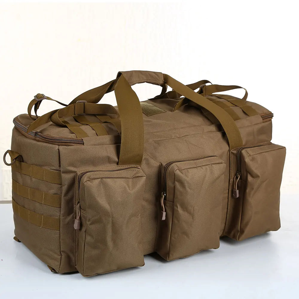 Carvallo 55L Ryggsäck | Militärt Molle-system | Extra mycket förvaring | Robust nylon – Svart/Khaki/Grön