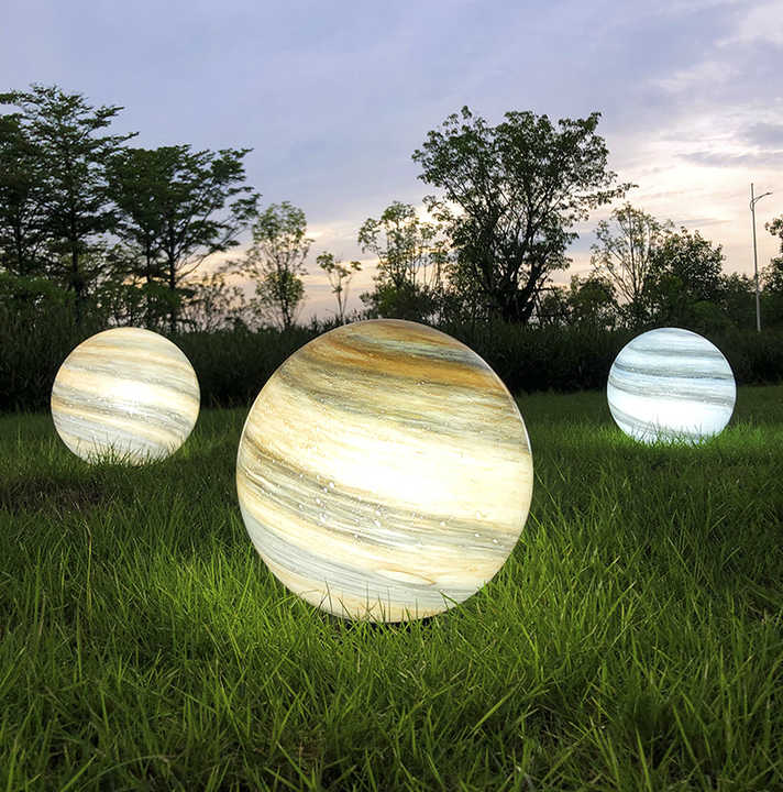 Solar Gräslampa – LED Trädgårdskula Utomhusbelysning, väderbeständig för Trädgård &amp; Terrass