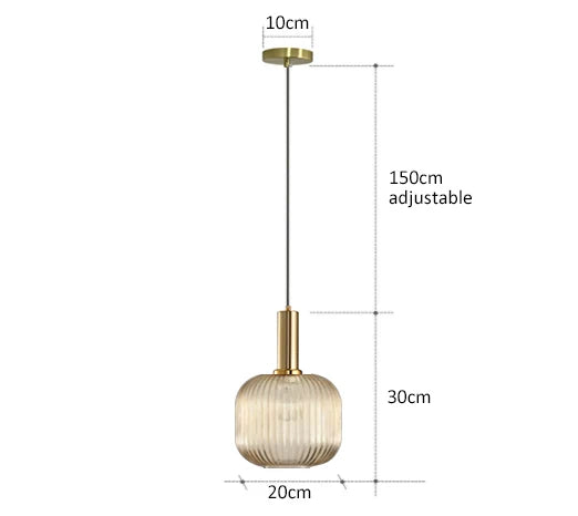 Färgglad Retro Glas Pendellampa – Kreativ LED Hängande Lampa för Vardagsrum och Sovrum