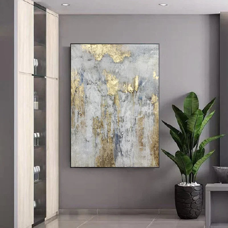 Echoes in Gold - Fantastisk oljemålning på duk