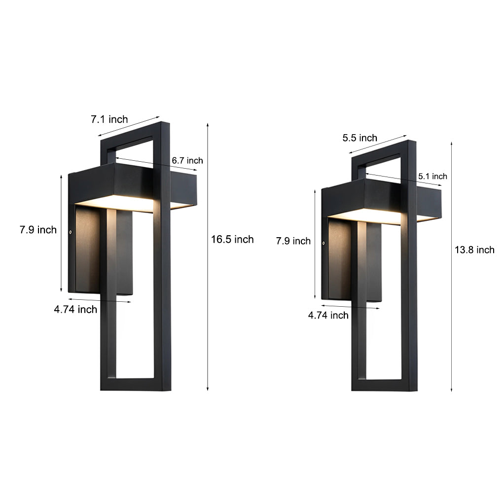 Utomhus Vägglampa Modern Svart LED Lampa