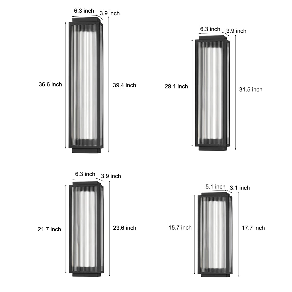 Utomhusvägglampa Modern LED Vattentät Armatur