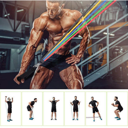 11-delars motståndsband set – Fitness träning &amp; stretchkit