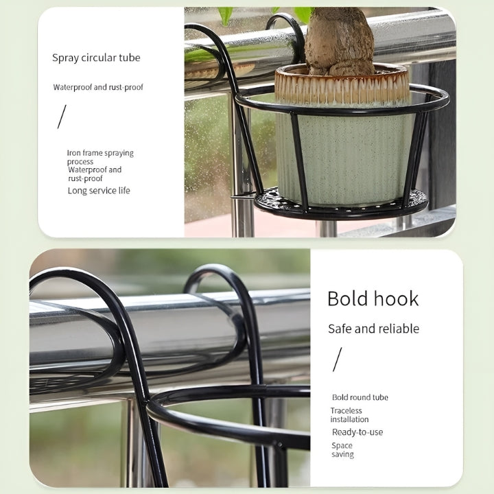 Carvallo | PlantHook - Metall-Balkongardinsupphängare