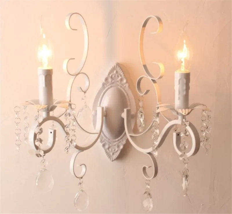 CrystalVintage - Svart Vägglampa Vardagsrum &amp; Sovrum Belysning