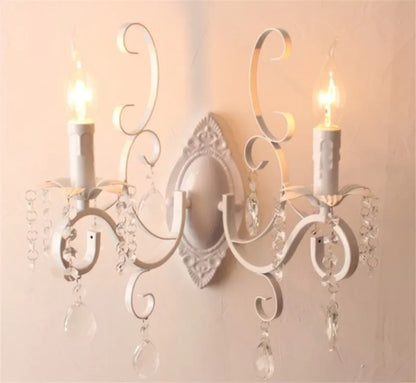 CrystalVintage - Svart Vägglampa Vardagsrum &amp; Sovrum Belysning