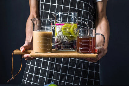 Royallure Värmebeständigt Glas Mätkopp, Hög-Borosilikat 250 ml–1000 ml, Klar &amp; Hållbar