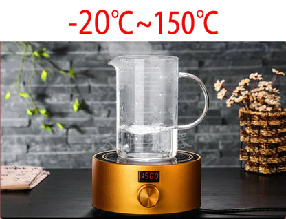 Royallure Värmebeständigt Glas Mätkopp, Hög-Borosilikat 250 ml–1000 ml, Klar &amp; Hållbar