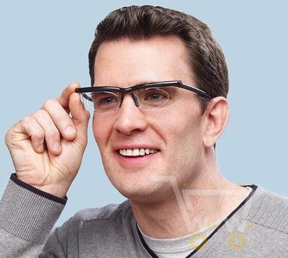 Carvallo FlexView Justerbar läsglasögon | Utan synstyrka-recept | Klar sikt via vredet | Flexibel passform