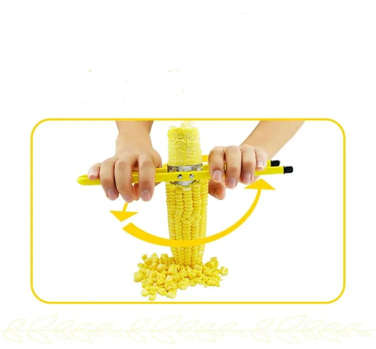 Royallure Rostfritt Stål Majskolvsskalare – Slät, Rörfri Kärnavlägsnande, Kompakt & Ergonomisk