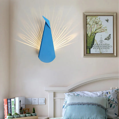 ElegantLicht - Påfågel Vägglampa Modern LED Vägglampa