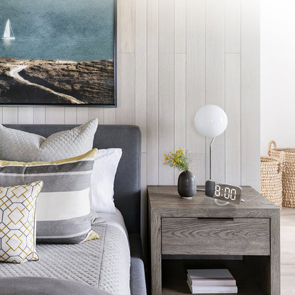 Spegel LED Digital Väckarklocka med USB-portar och minnesfunktion