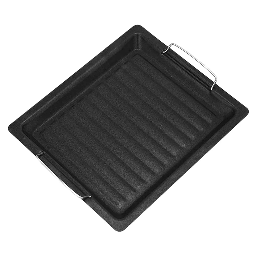 Carvallo Gusseiserne Grillplatte Vändplatta | För Gasgrill & Spis | 25 × 30 cm | För Pizza, Kött, Grönsaker & Fisk