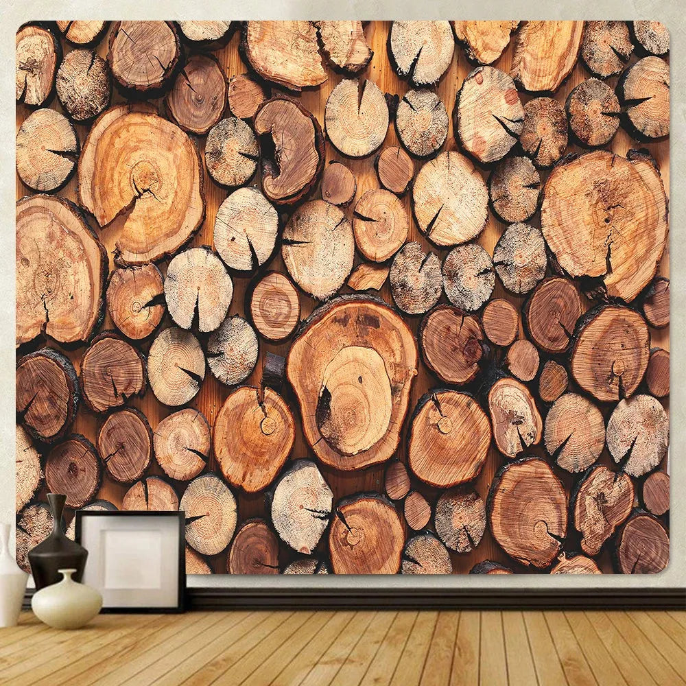 RusticWoodland Väggtapestry - Trädekoration Väggtapestry