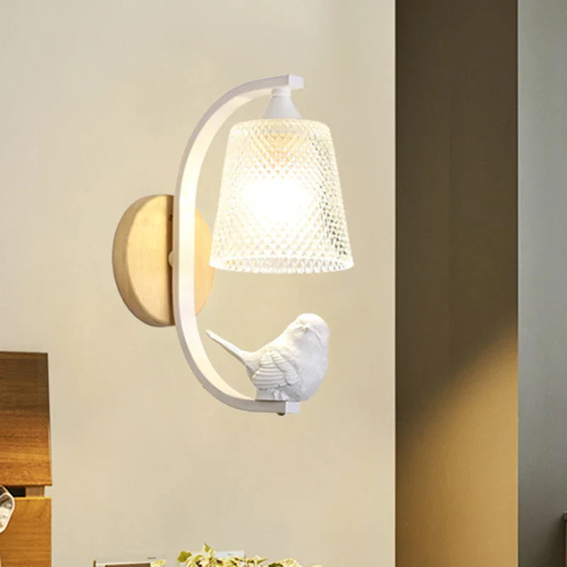 NordicBird - Modern vägglampa med fågeldesign för sovrum och vardagsrum