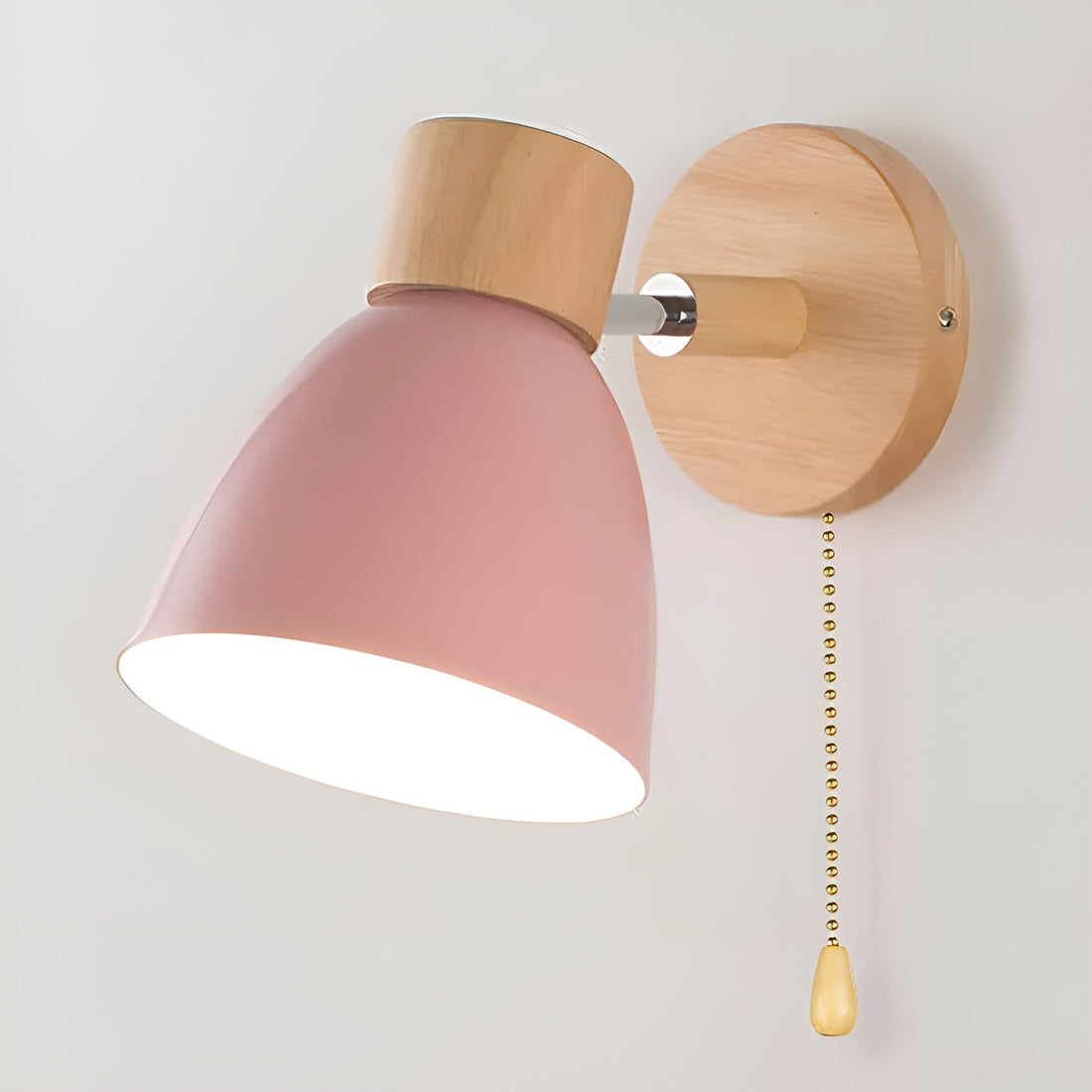 Träggolvslampa med strömbrytare – Varmt ljus i skandi-stil | För vardagsrum &amp; sovrum