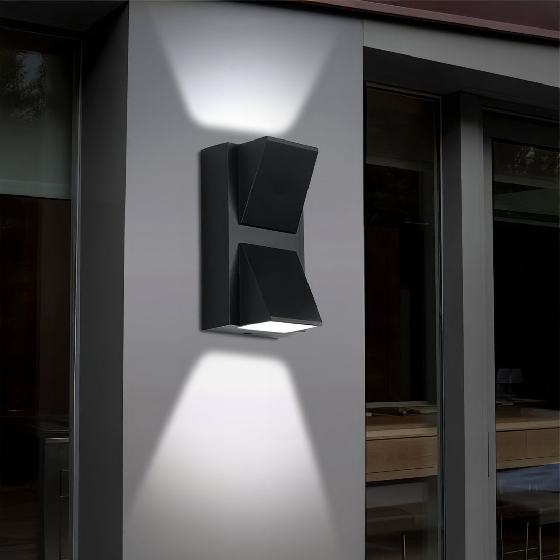 Banks - Dual Head Up/Down Svart LED Vägglampa Utomhus