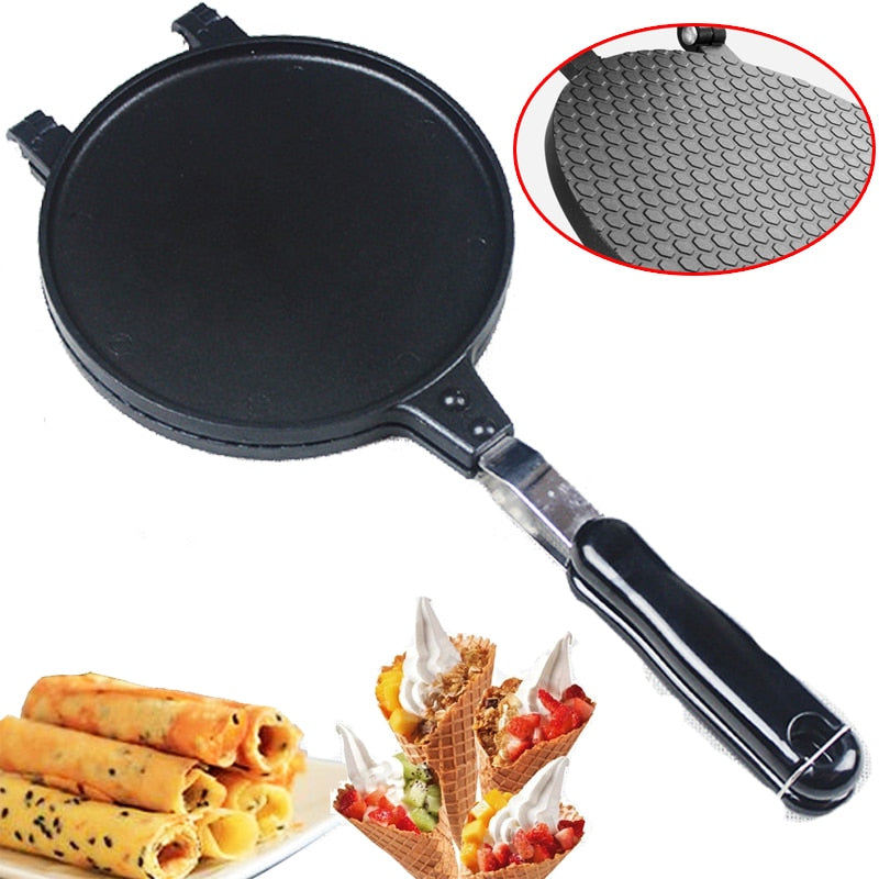 Carvallo Waffle Pan with Shape | Quick Breakfast Delight | For Children & Family | Stainless Steel with Non-Stick Handle