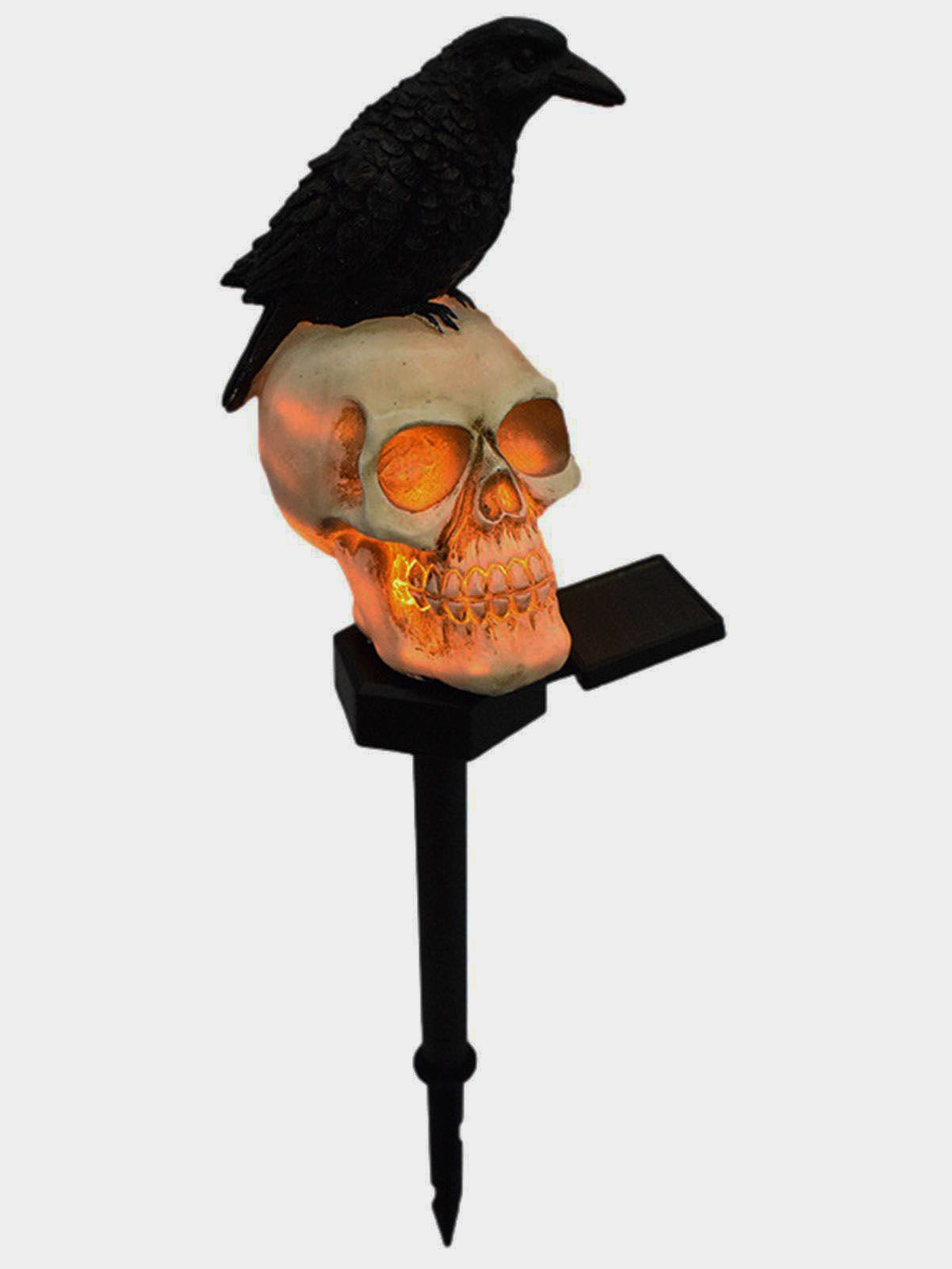 Halloween Solarskallar & Kråkljus för Trädgårdsdekorationer