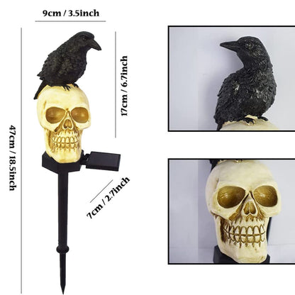 Halloween Solarskallar &amp; Kråkljus för Trädgårdsdekorationer