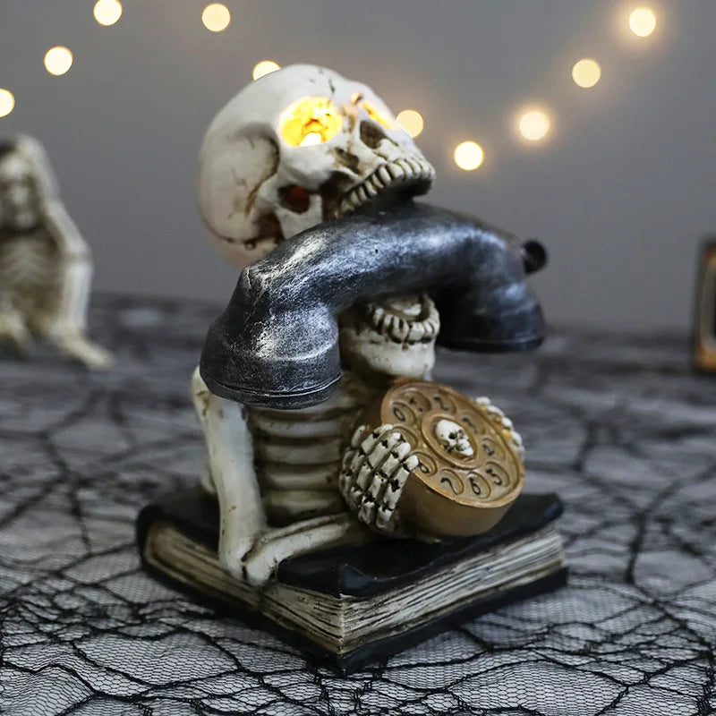 Halloween Skalle Telefon Dekoration