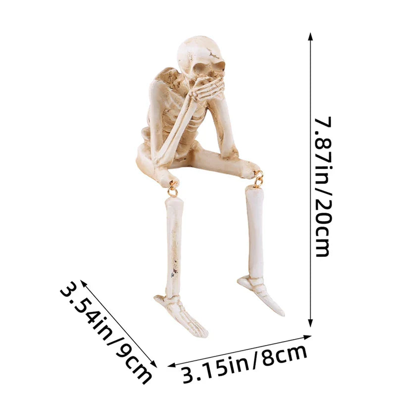 3-delars Halloween skelettfiguruppsättning